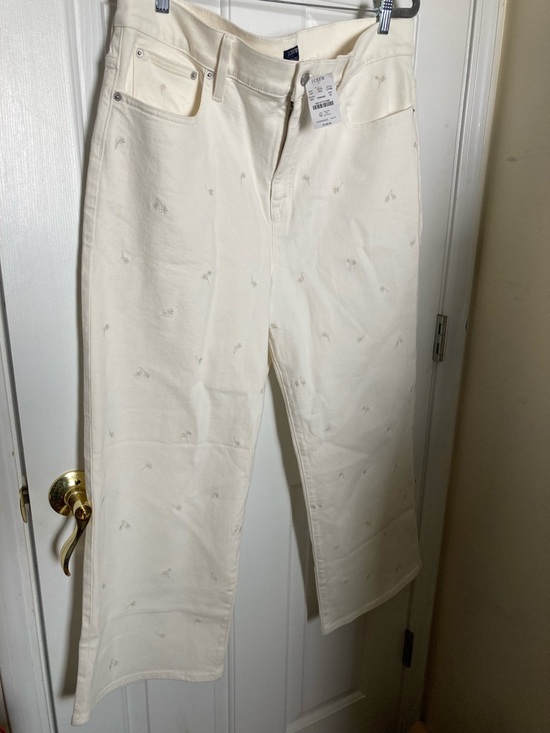 J. Crew Denim - J. Crew Cream Embroidered Straight-Leg Jeans